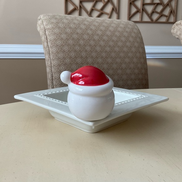 HO HO HO Santa Head Platter Decoration 🎅 - Picture 3 of 6